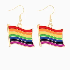 Pride Flag Earrings Jewelry Dangle