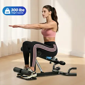 Ranbro Sissy Squat Machine, Professional 300Lbs Capacity 3-in-1 Home Workout Station for Abdominal & Leg Training, Adjustable Core Strength Fitness Equipment with Resistance Bands, Space-Saving Full Body Exercise Machine SummerVibes