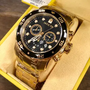 Brand New Invicta Men’s Watch - Affordable Luxury Mens Watch - Gold & Black