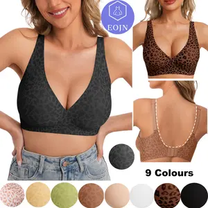 EOJN Wireless Bras Womens Bralettes, Comfortable Wireless Bra Push Up Bralettes Seamless Tshirts Bras Deep V Everyday Bras Womenswear