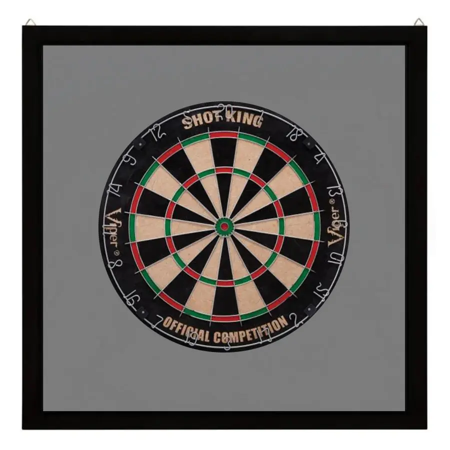 Viper 41-0602-13 Framed Dartboard Backboard - Grey, Espresso Frame, Regulation Fit, Easy Mounting, Wall Protection, Standard Size, Wooden Board, Wall Decor, Perfect Center, 29 In., Backboards, Dartboards, Mounting Hardware, Protects Walls
