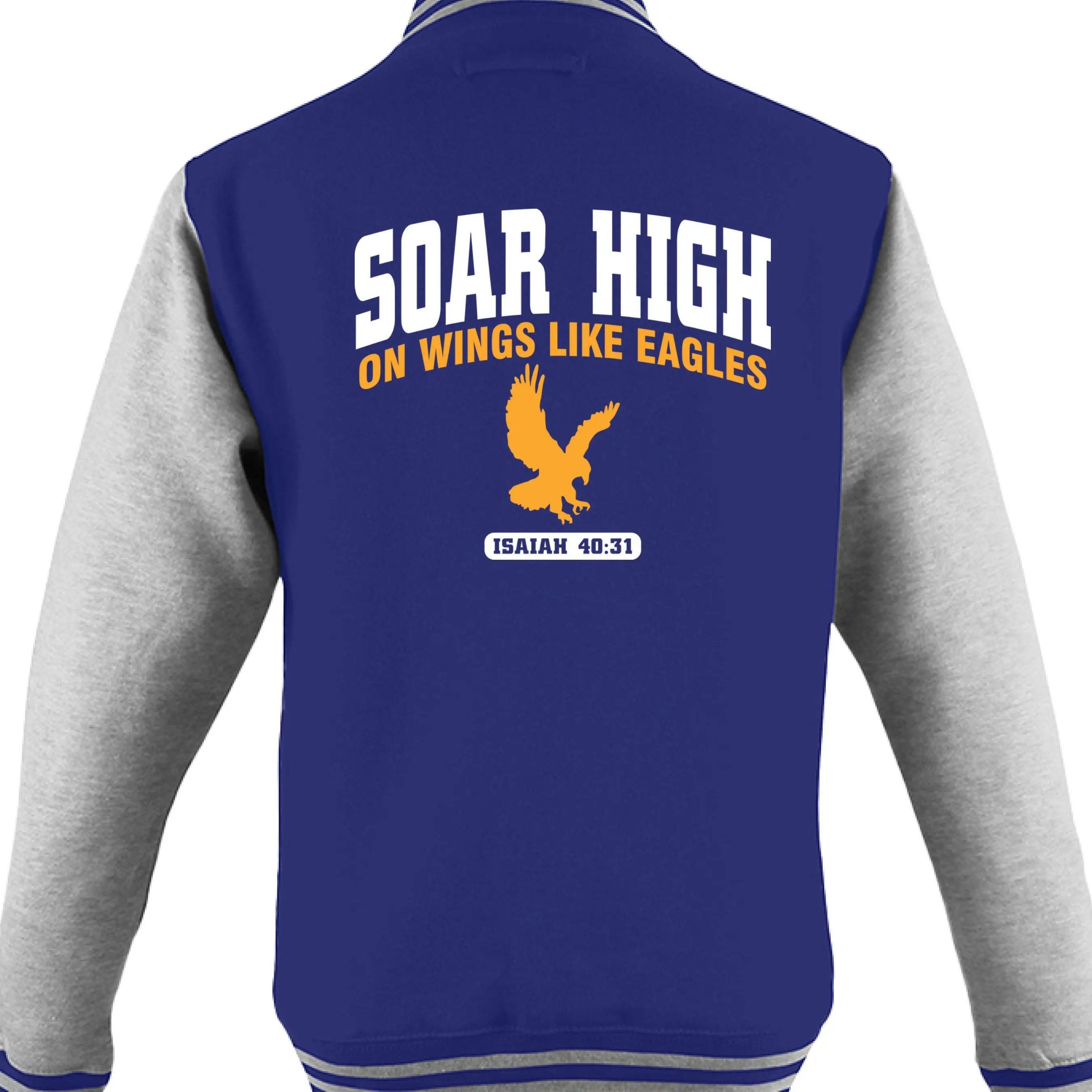 Soar High Men’s Christian Heavyweight Letterman Jacket
