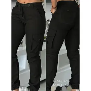 New Autumn–Winter High-Waisted Slimming Women’s Casual Fashion Military Cargo Pants