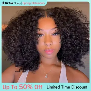 [Spring Essential] Wiggins Hair Short Curly Wigs 7x4 Pre Cut Ready To Go Glueless Wigs Ready To Wear Human Hair Beginners Friendly 13x4 Lace Frontal Wigs #SpringStatements #WeeklyDeals