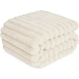 Waterproof Dog Blanket for Bed, Luxury Plush Washable Large Dogs Blankets for Furniture Protection, Super Soft Calming Pet Blanket for Indoors (Cream, 30"x40")