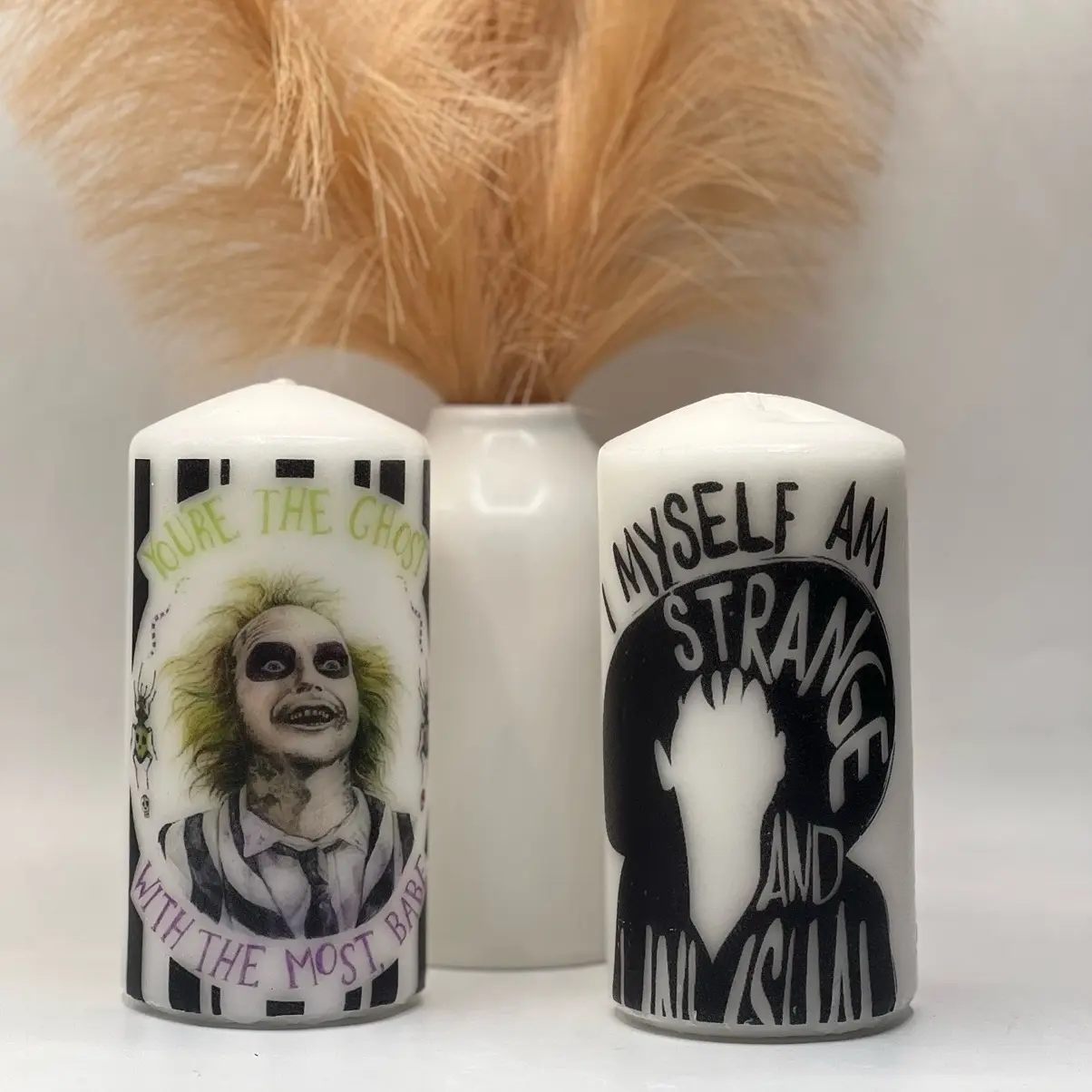 Beetle Juice Candle pillar set