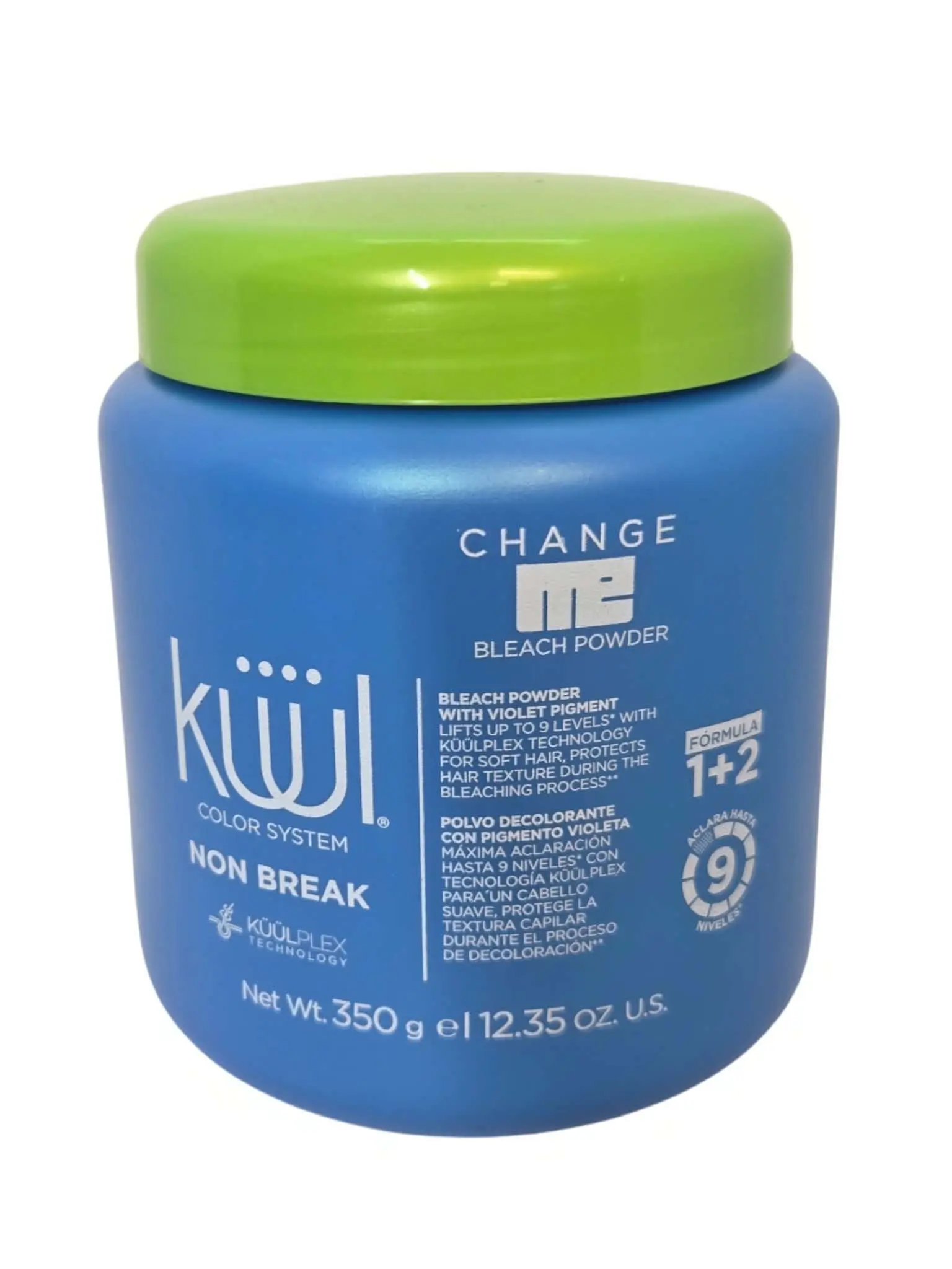 KUUL Color System Non-Break Powder Bleach Pack - 2-in-1 9-Level Lift, 12.35 oz U.S. Formula, Body-Safe Smooth Violet Treatment (1+2 Ratio), All Skin Types, Lightens Hair, Flawless Blonde Transformation (Beauty & Personal Care), Smooth Hair Bleaching, Smoo