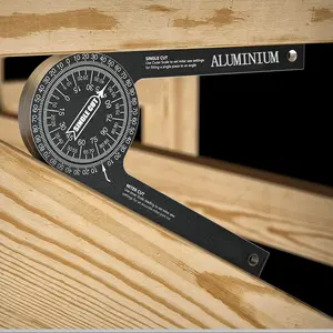 Miter Saw Protractor, 7-Inch Aluminum Protractor, Precision Laser Inside & Outside Miter Angle Finder, Hand Measuring Tool for Carpenters, Plumbers