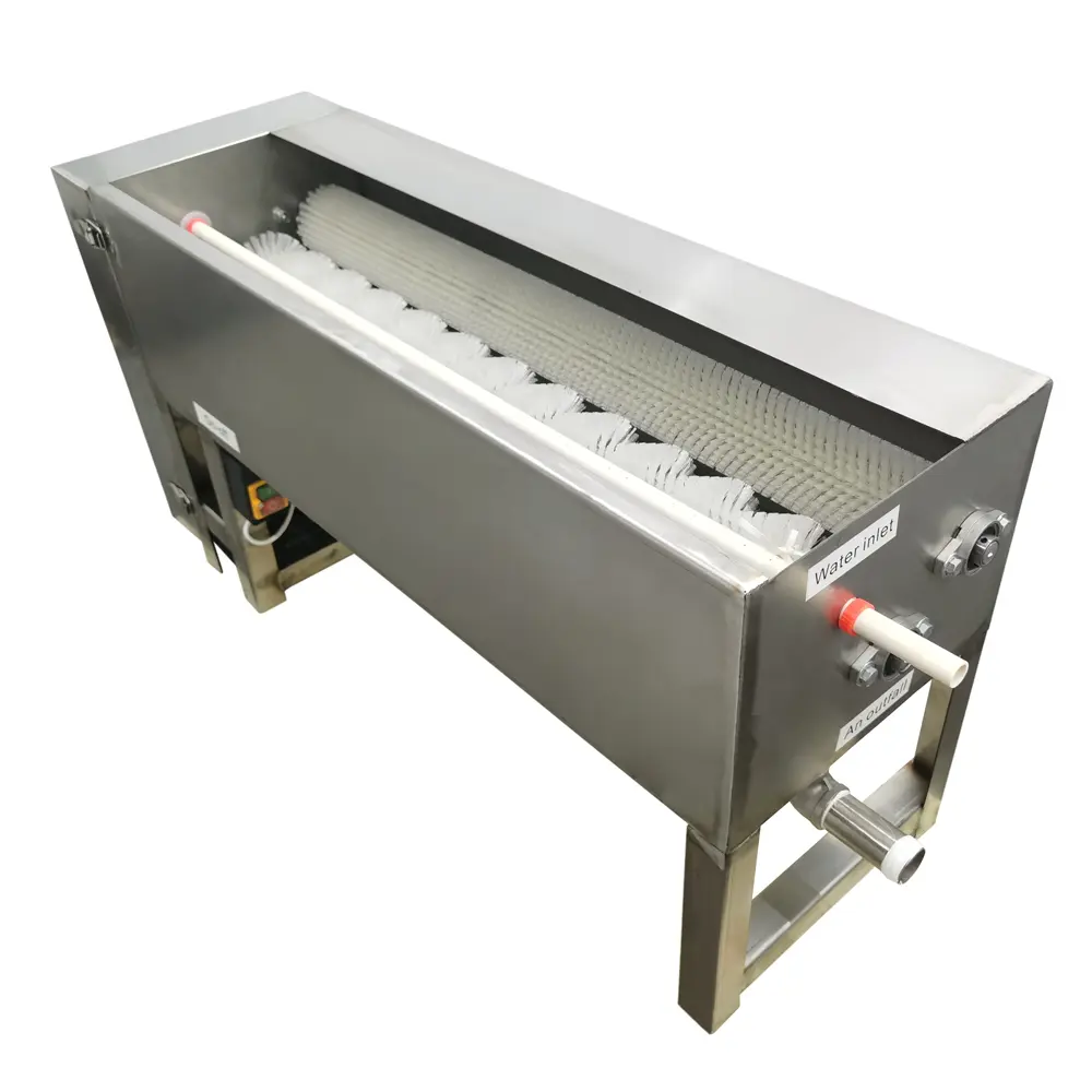 Yokoma 110V 304 Stainless Steel Semi-Automatic Egg Washer, Rustproof Steel Shell Easy Clean Poultry Egg Washer