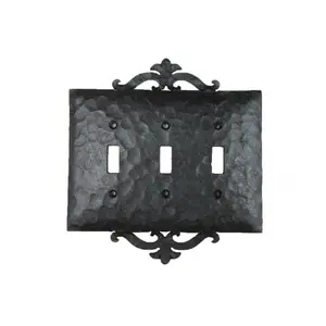 Spanish Scroll Iron Triple Switch Plate Toggle EPH231