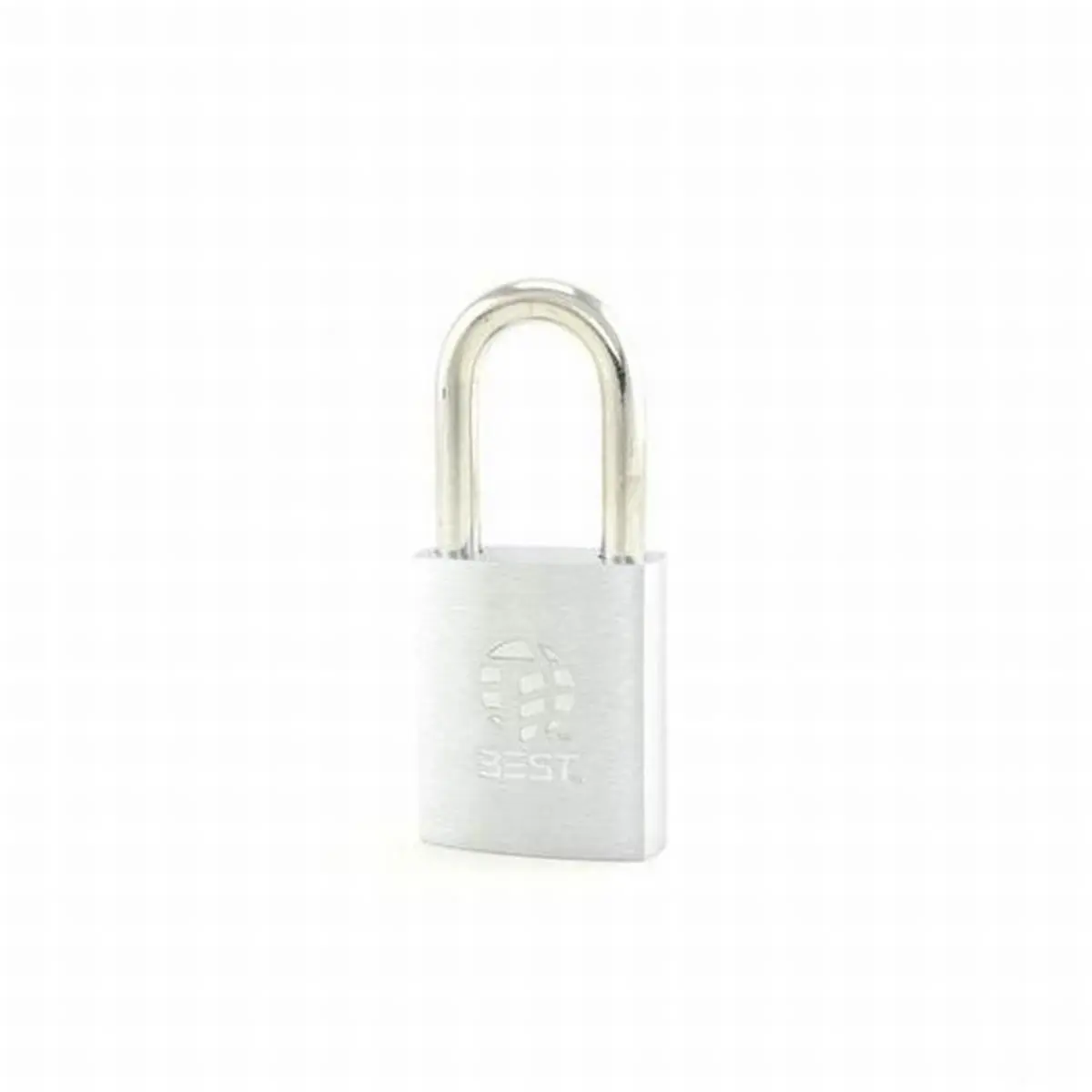 Stanley Best 21B722L 0.312 in. Brass Padlock with 7 Pin 1.5 in. Shackle Non Key Retained, Chrome & Silver
