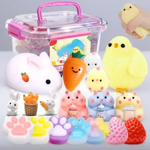 20Pcs Taba Squishy Toys Pack, Easter Sensory Fidget Toys Party Favors for Kids 4-12, Kawaii Squeeze Toys for Girls, Ideal Birthday Gifts for 4-12 Year Old Girls