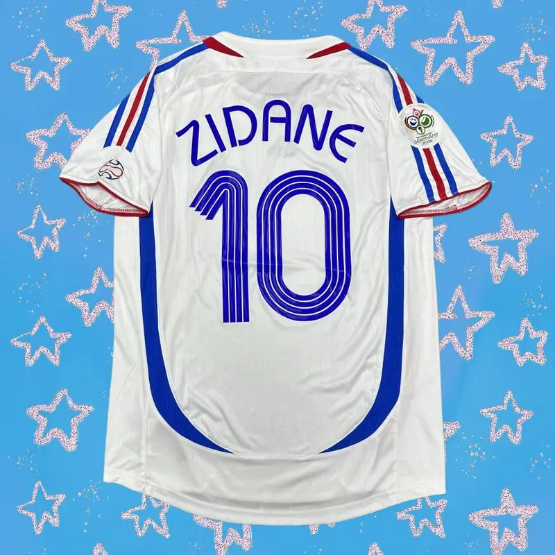 2006 France Zidane No.10 Away Short Sleeve Soccer Jersey