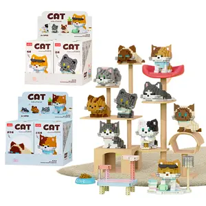 【Boost Observation, Spatial Imagination & Patience】6PCS Cartoon Cat & Dog Pet Figures Building Blocks Set,Cute Cat Dog mini building blocks Animal Model Kit for Kids Adults,Cute Mini Particle Cat & Dog Building Blocks, Decor & Gift Idea