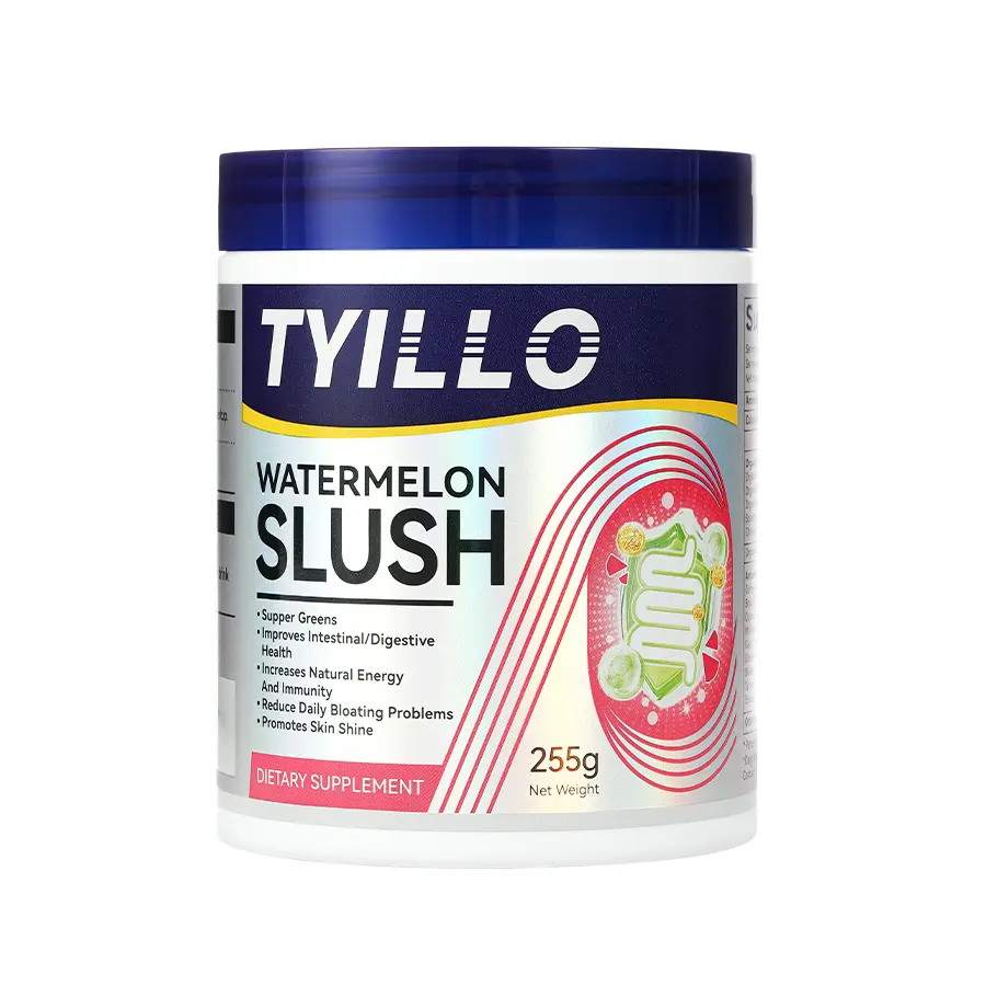 Tyillo Edible Watermelon Slush Dietary Supplement Powder - Vitamin-Infused, Dairy-Free, Low-Sugar, Gut Boost, Improves Intestinal/Digestive Health, Constipation Relief, Metabolism Booster for Adults (Summer Drink Option)