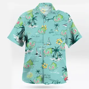 2026 Hawaiian Sets PKM [FREESHIP] Fresh Summer – Youthful – Bold with the Bulbasaurocean Breeze Hawaiian Shirt – Tropical Sea Style