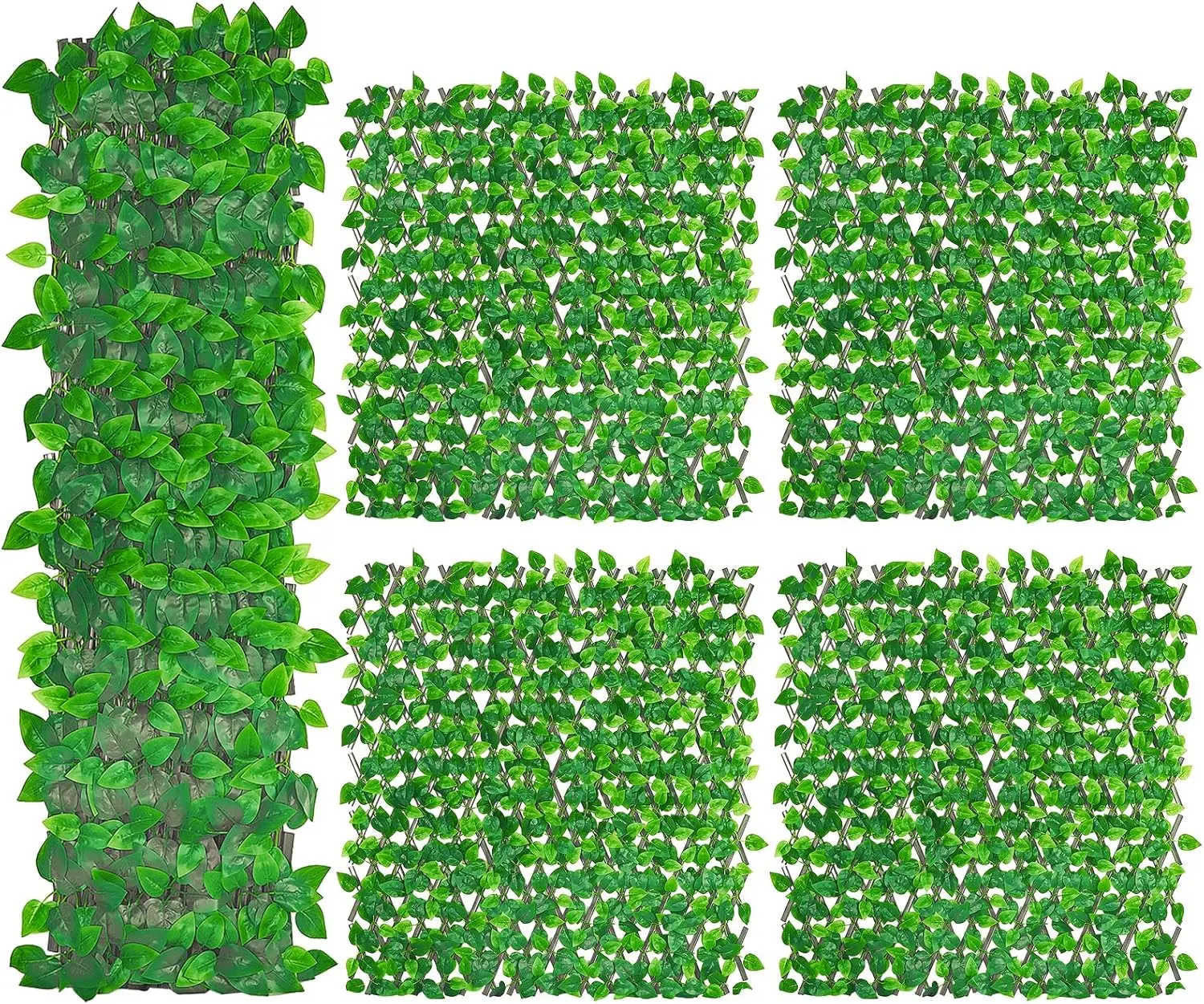 Artificial Ivy Fence 4 Pcs Expandable Faux Greenery Plant Wall Decorative Privacy Screen Hedge Balcony Backyard Patio Outdoor US