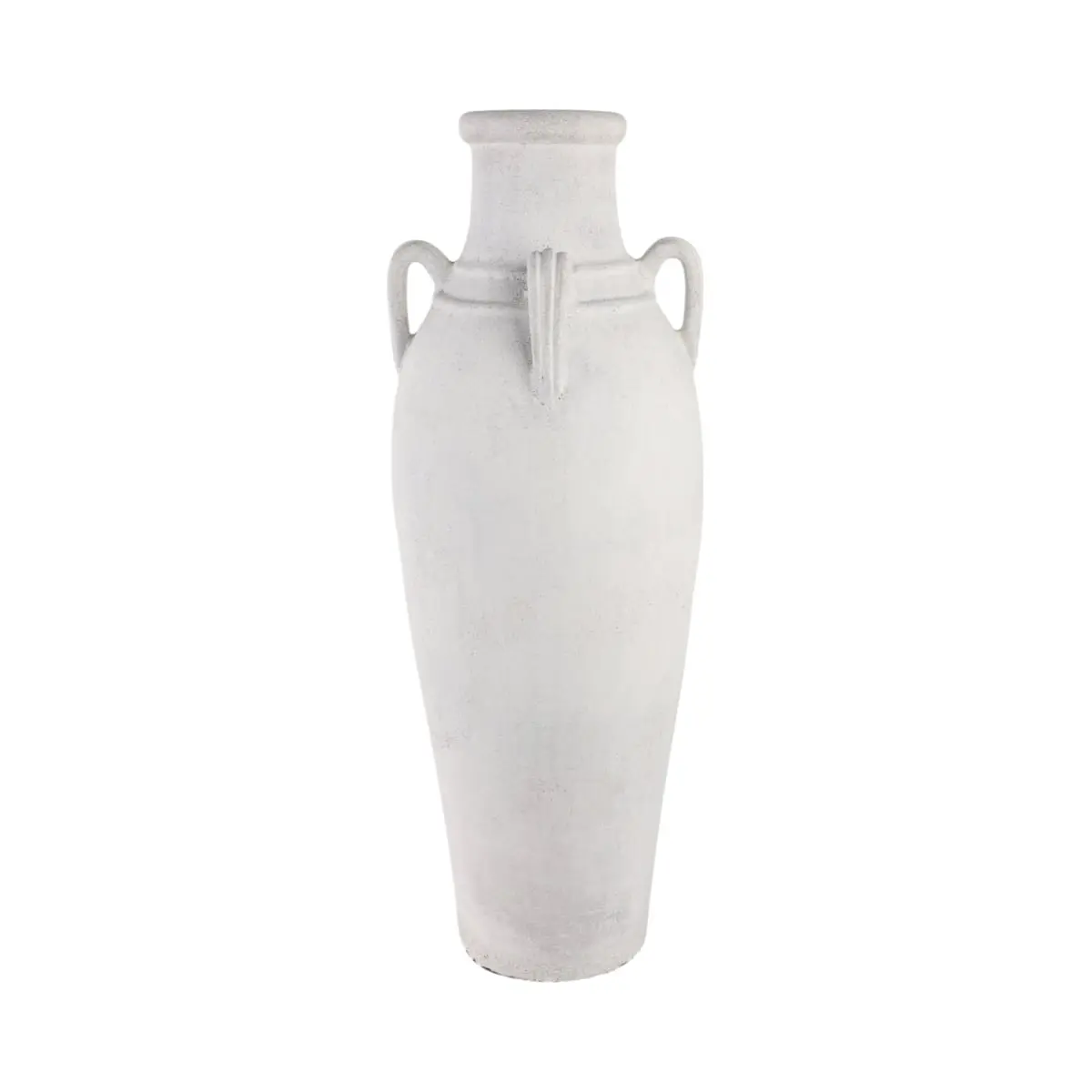 212 MAIN 39 in. Large Size Terracotta Tall Floor Vase with Handles, Modern Ivory Home Decor Vase for Wall Ornament Displays, Tall Floor Vases