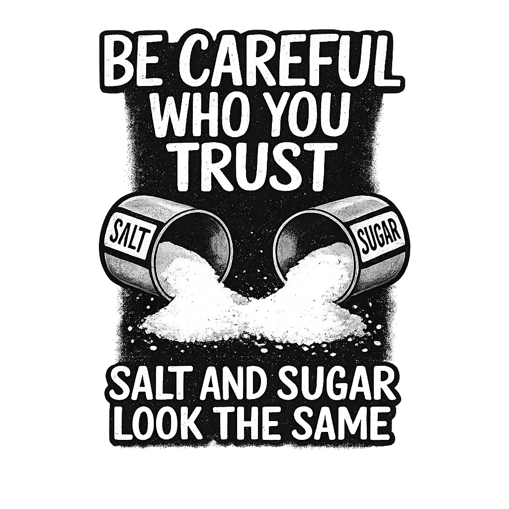 Be Careful Who You Trust DTF ready to press iron on transfer for clothing, tshirts, and hoodies