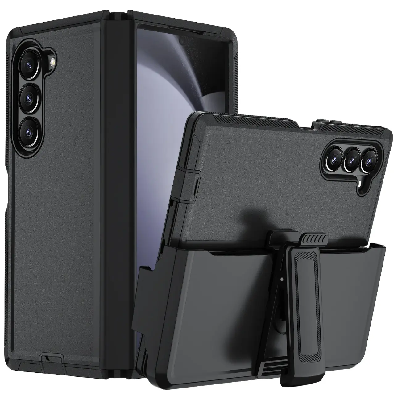 Rugged Defender Case for ( Samsung Galaxy Z Fold 7 ) Shockproof Heavyduty Protection Case With Belt Clip  Cover Protective