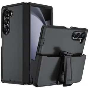 Rugged Defender Case for Samsung Galaxy Z Fold 6 5G Shockproof Heavyduty Protection Case With Belt Clip Casing Cover Protective