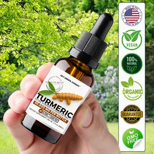 Organic Turmeric Tincture Get Green Human Herbal Liquid Supplement 60000mg for Inflammation and Joint Support with Turmeric Extract