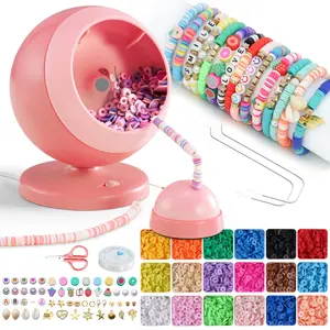 Electric Bead Spinner Kit, 4500 PCS Clay Beads for Jewelry Making, DIY Bracelet & Necklace Kit