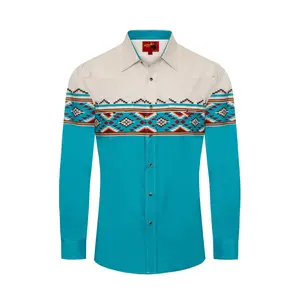 Men's Western Pearl Snap Print Shirt - PS100L-1090