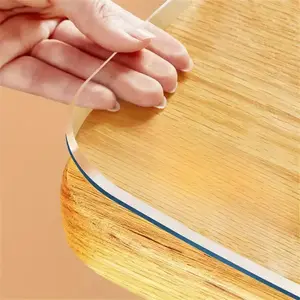 ZIJINJIAJU 2.0mm Thickened Transparent PVC Table Mat for Dining Kitchen Office Desk - Waterproof Oil-Proof Heat-Resistant Stain-Resistant Tear-Resistant High Strength Long-Lasting