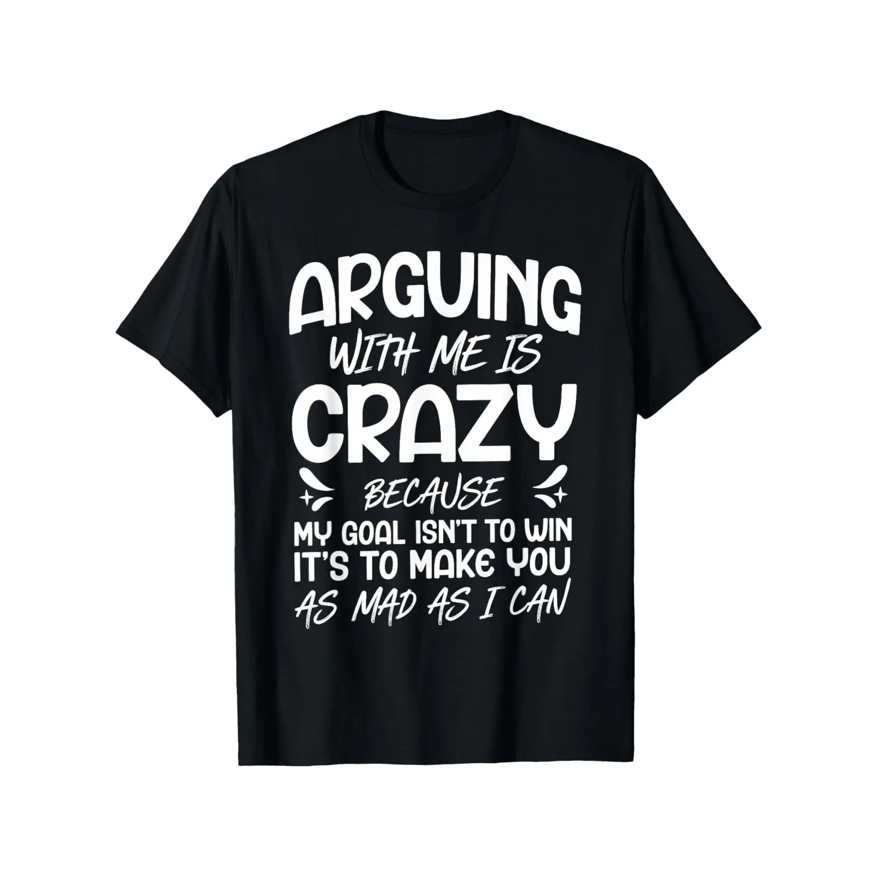 Funny "Arguing with Me Pointless I Knew I Was Wrong" Saying T-Shirt - Lightweight Short Sleeve Tee with Humorous Print, Round Neck Casual Top for &, Gym,, Casual Attire - Machine Washable Funny Statement Shirt