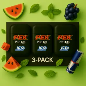 PEK PRO 2.0 Upgraded Natural Nasal Stick 3 Pack (Recommended) - Oral Freshener for Stuffy Nose & Bad Breath, Cool Mint Aroma Therapy, Essential Oil Based, Fitness & Travel Friendly, Anti-Nasal Congestion Relief