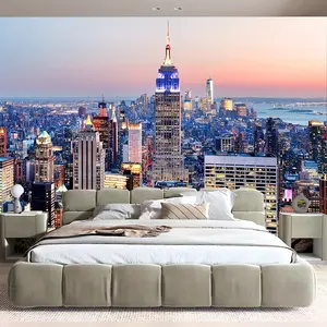 1 piece urban landscape pattern polyester fiber wall hanging tapestry, Durable decorative tapestry, suitable for wall decoration in living rooms, bedrooms, offices, party decoration, with free installation package