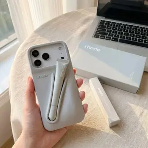 New Rhode Lip Gloss Cheek Blush Cream Blusher Stick Lipstick Phone Case for IPhone 17 16 15 INS SALTY TAN Espresso Makeup Box