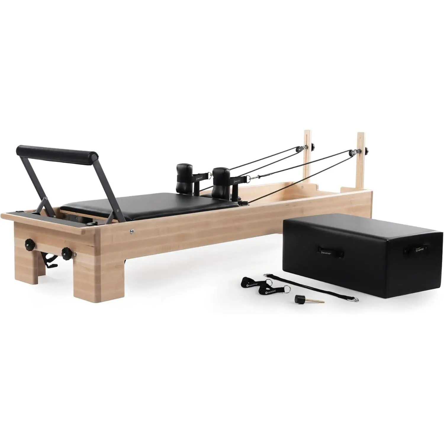 Balanced Body Studio Pilates Reformer with Sitting Exercise Box, Pilates Machine for Studio or at-Home Gym Equipment, Exercise Equipment for Fitness and Well-Being
