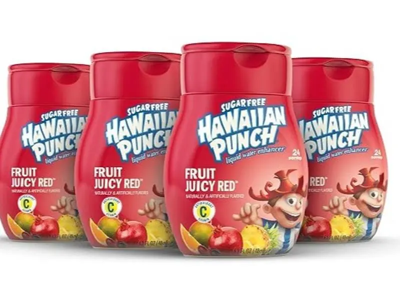 Hawaiian Punch Sugar-Free 0-Calorie Liquid Water Enhancer, 4 Bottles Instant Drink Mix, Makes Up to 96 Hydrating Beverages