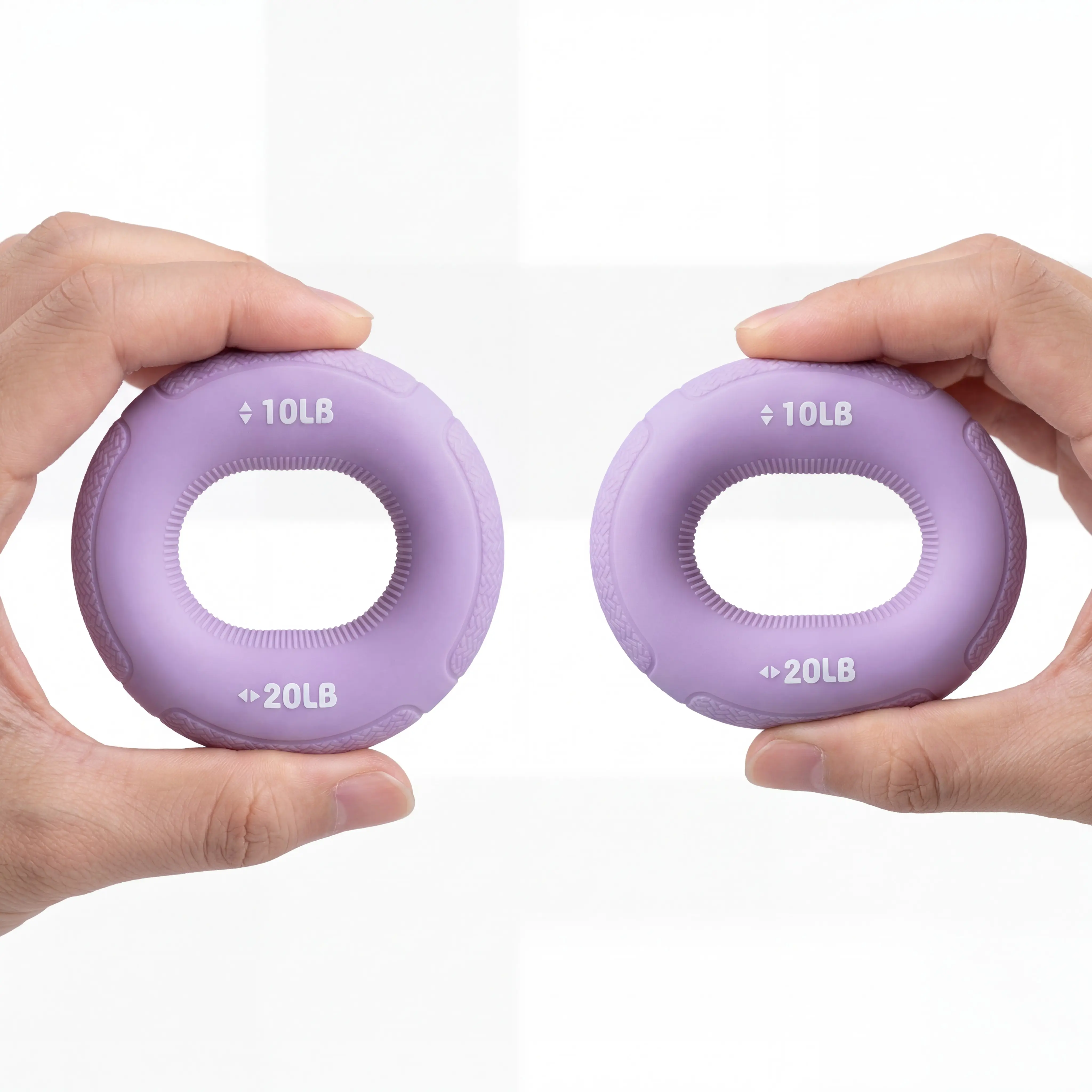Elliptical Silicone Grip Strengthener, Dual 10-40LB Resistance Ring for Forearm and Finger Strength Training, Portable for Home and Office Fitness