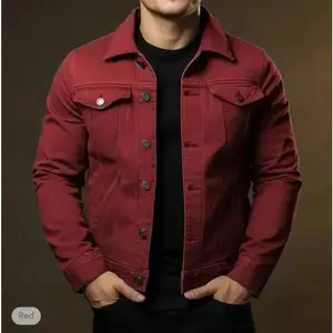 Men's Fashion Casual Jacket Washed Denim Top Autumn Loose Large Size Denim Jacket Men Jacket Menswear Chinos
