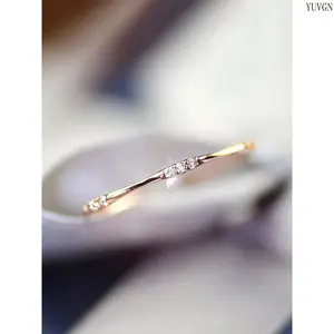 Women's Elegant Rhinestone-Decor Engagement Ring, Minimalist Promise Ring, Chic Dainty Indoor Recreation Jewelry, Ideal Gift for Girlfriend