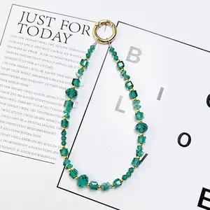 Beaded Phone Wrist Strap Pearl and cute heart Phone Beaded Wrist Strap Phone Bracelet, Phone Case Accessories for Women Girls