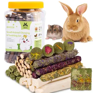 【2026 pro】120 Pcs Natural Timothy Hay Rabbit Chews Sticks,  Safety Toothbrush,Treats, Timothy Sticks, Apple Sticks, Sweet Bamboo for Guinea Pig, Hamster, Chinchilla, Rat, Small Animals bunny toys