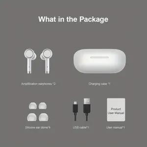 Portable Noise Cancelling Hearing Amplifier, Mild to Moderate Daily Hearing Support Portable Noise Cancelling Hearing Amplifier, Mild to Moderate Daily Hearing Support