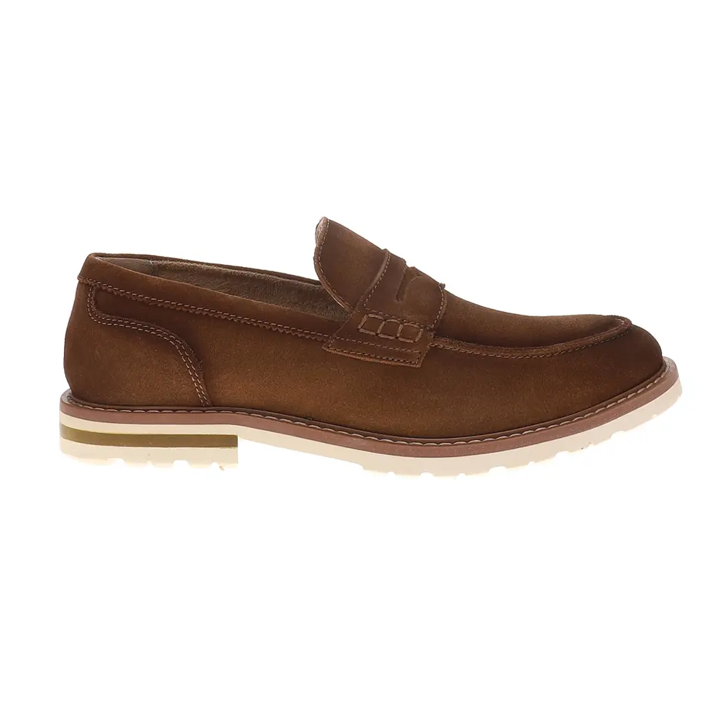 Stacy Adams Mens Hopkins Moc Toe Penny Slip On Loafers Casual Shoes - Brown
