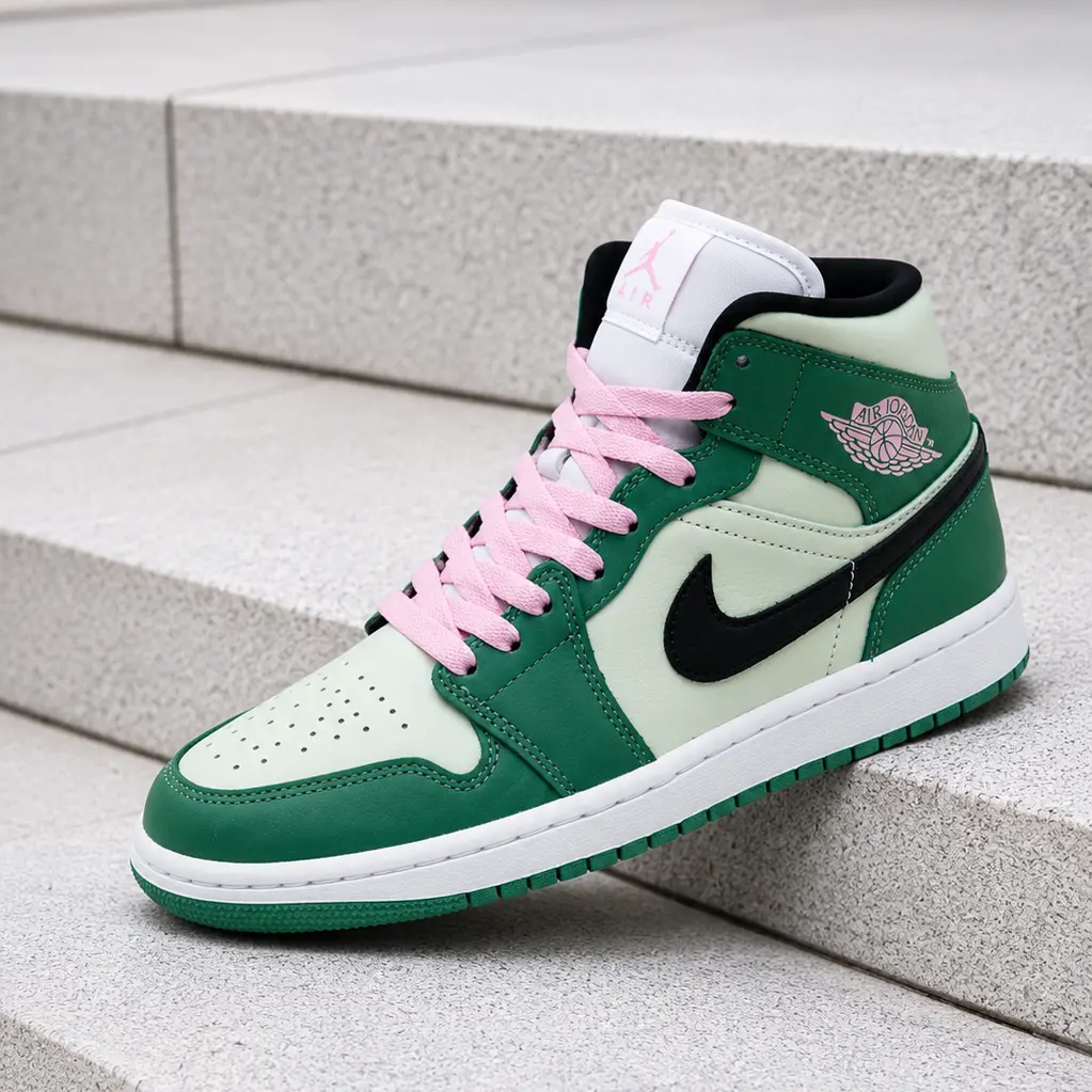 Nike Air Jordan 1 Mid Dutch Green CZ0774-300 Women's Fashion Sneaker New