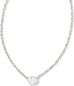 Kendra Scott Cailin Silver Pendant Necklace in White CZ 9608803460