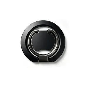 2-in-1 magnetic ring holder features 360° rotation, is compatible with all models, provides a secure grip, and is easy to install. Made of zinc alloy with strong magnets on both sides, it functions as both a ring holder and a MagSafe-compatible stand.