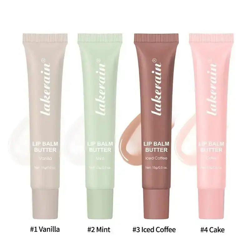 Butter Lipstick, 4 Counts/set Moisturizing Lip Balm, Hydrating Lip Plumper Gloss, Glossy Lip Glaze Stick, Plumping Lip Oil Lip Stick for Girls & Women, Lip Care, Lipgloss, Lip Product