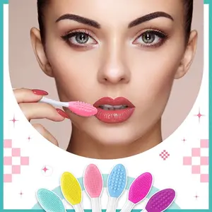 Lip Scrub Brush | Double Sided Silicone Lip Scrubber | Washable