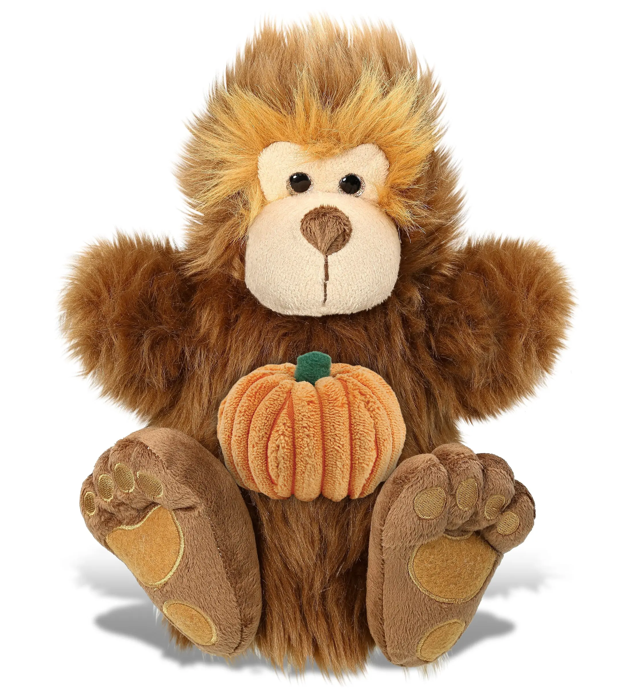 PLUSH PUMPKIN - SUPER-SOFT PLUSH HAND PUPPET - BIG FOOT