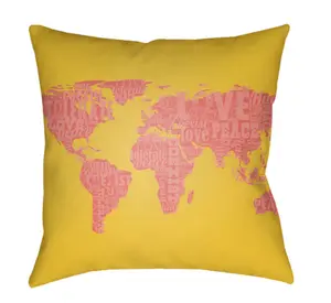 Livabliss JT005-2020 Jetset 20 x 20 x 4 in. Throw Pillow, Pink - Medium