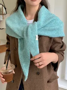 Women's Simple Casual Solid Color Triangle Scarf/shawl, Daily Accessory, Perfect for Parties, Versatile Fashion Item